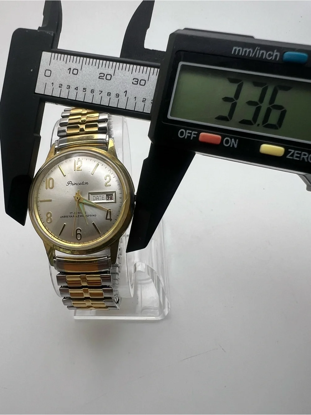 Princeton Two-Tone Date Watch in Gold & Silver